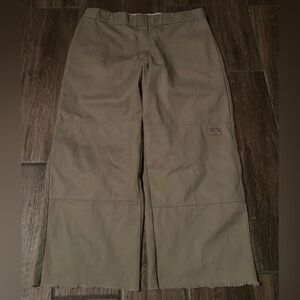 Dickies double knees distressed chino khaki baggy pants